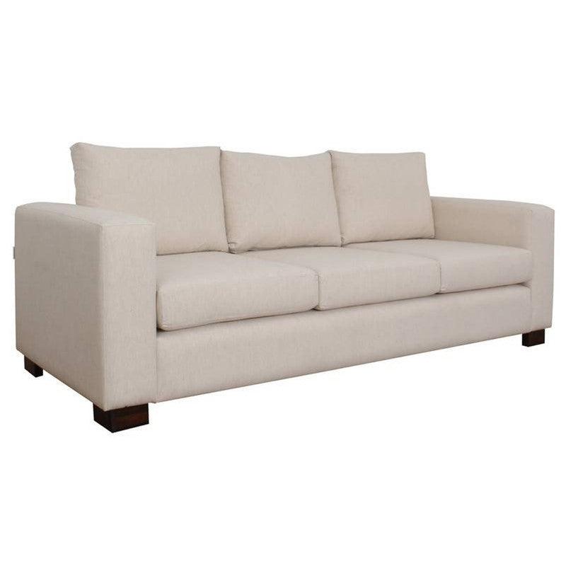 Sofá Marino 3 puestos Beige Microfibra 230x89x89