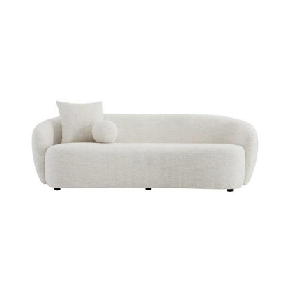 Sofá Cina 3 puestos Blanco Microfibra gruesa 220x95x72