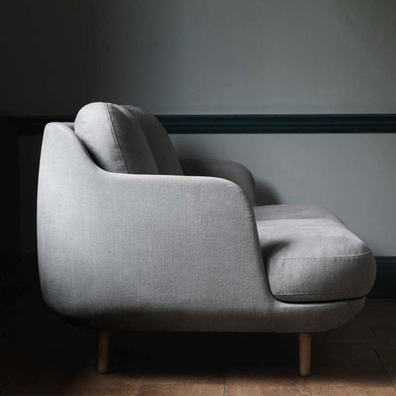 Sofá Empe 2 puestos Gris terciopelo anti fluidos 160x93x75