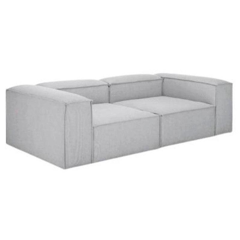 Sofá Gomez 2 puestos Gris tela anti fluidos 160x80x70