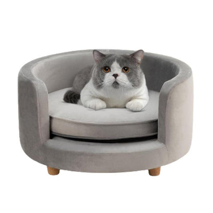 Sofá Circular 1 puestos Gris tela pet friendly 60x1x13