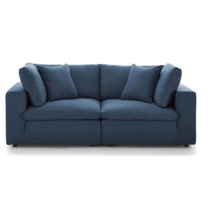 Sofá Emperador puestos Azúl tela anti fluidos 200x85x85