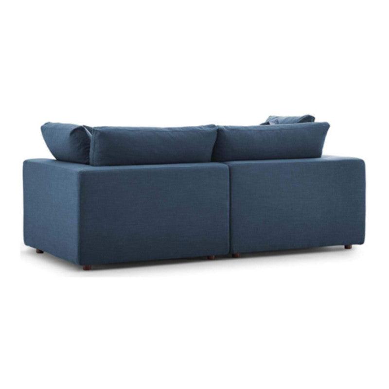 Sofá Emperador puestos Azúl tela anti fluidos 200x85x85