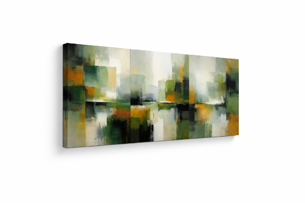 Lienzo Canvas Cuadro Ecos Fragmentados Abstracto 118x55cm