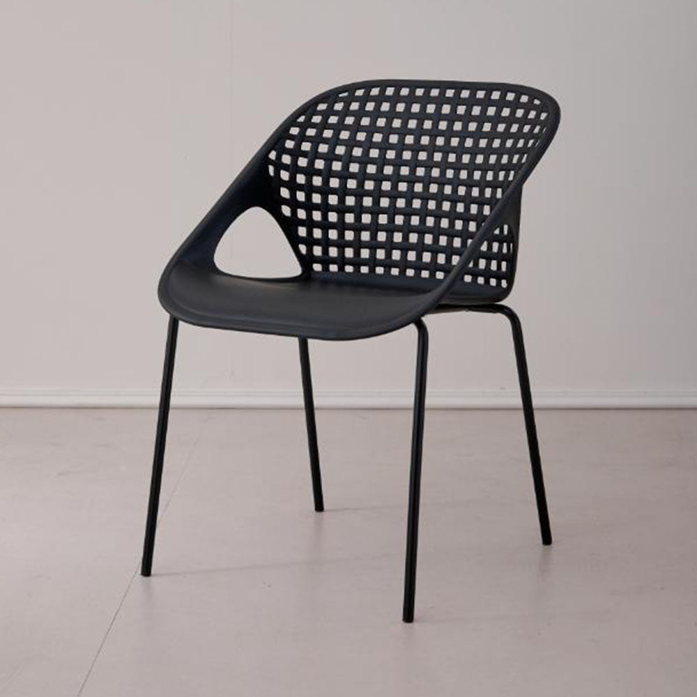 Silla Senit con Brazos, Color Negro, Con espaldar y diseño Moderno
