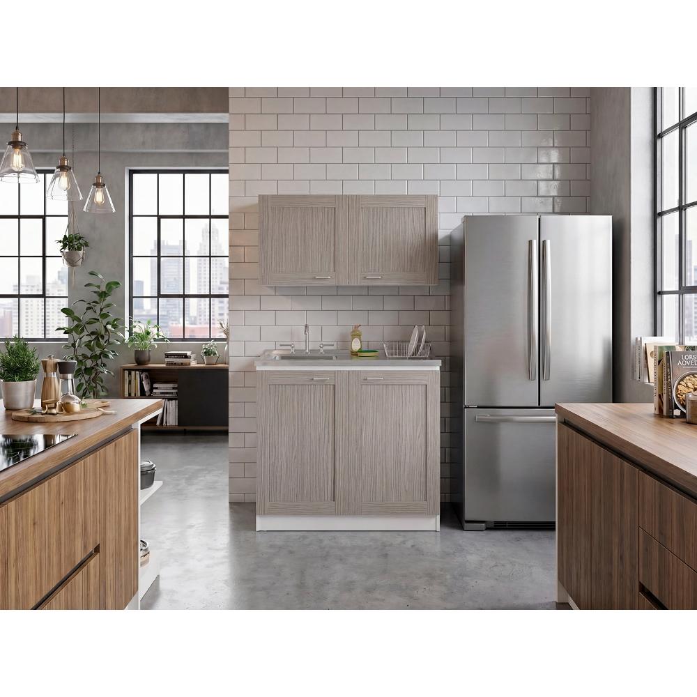 Cocina Integral Toronto, Kronos Blanco y Positano,  Incluye Mesón Izquierdo ZF