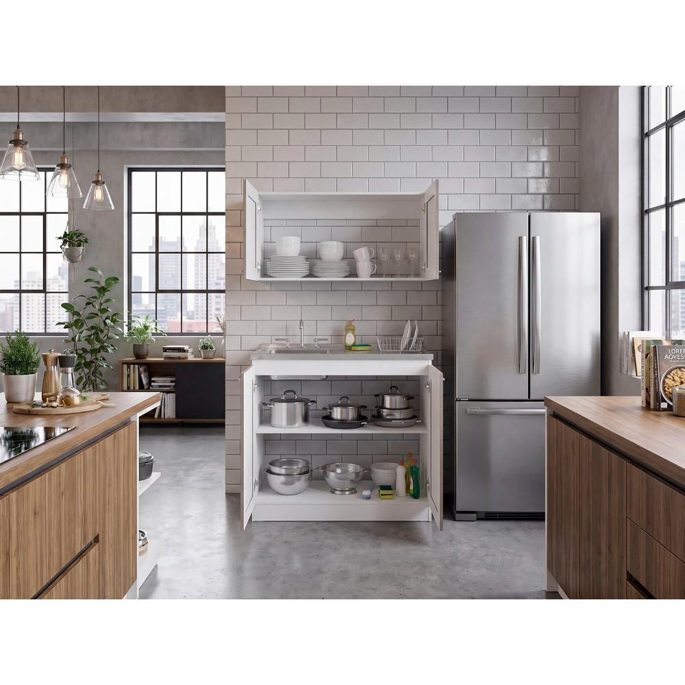 Cocina Integral Toronto, Kronos Blanco y Positano,  Incluye Mesón Izquierdo ZF