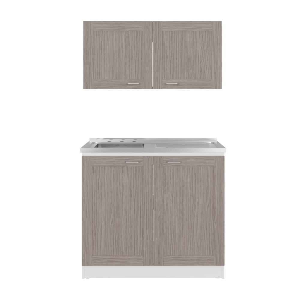 Cocina Integral Toronto, Kronos Blanco y Positano,  Incluye Mesón Izquierdo ZF