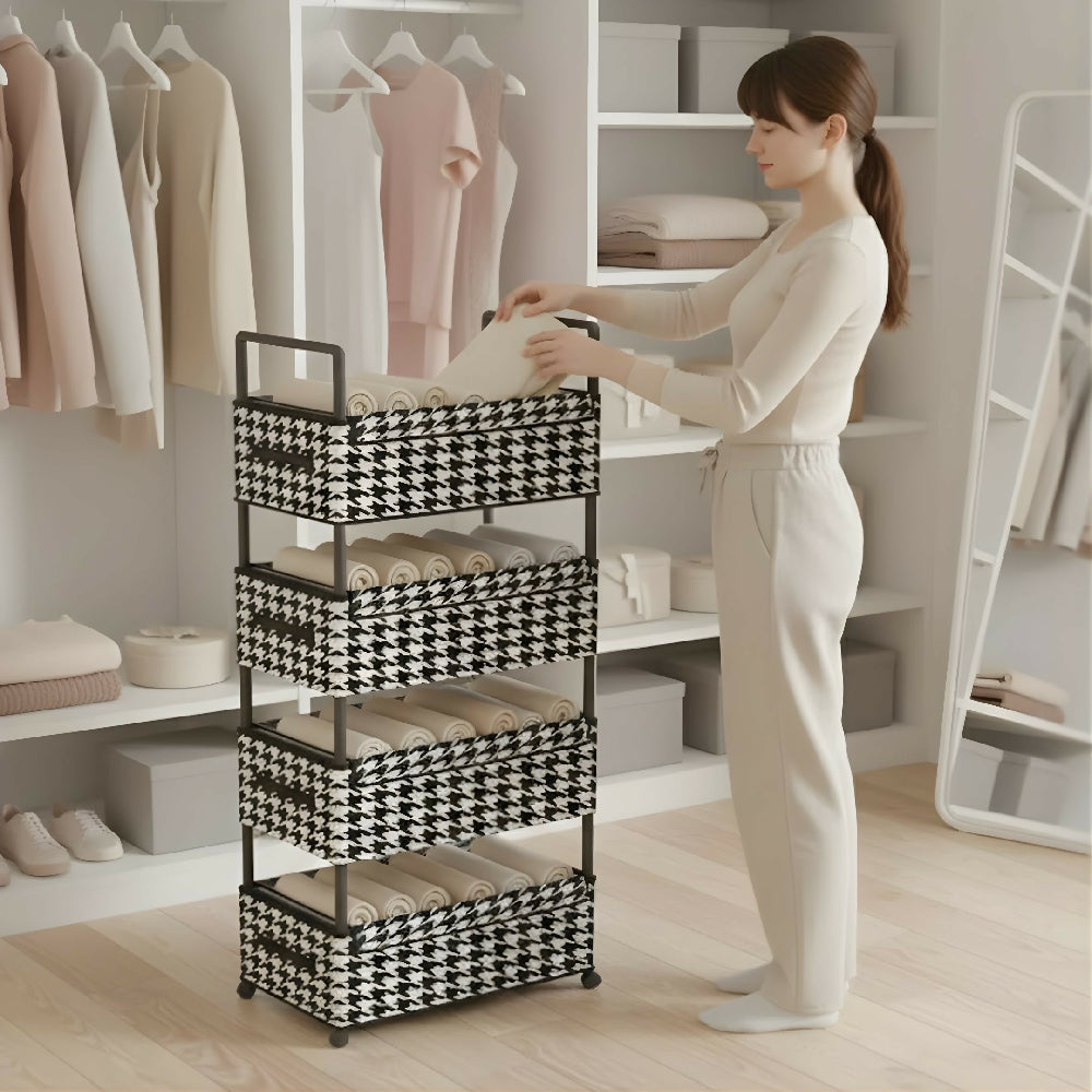 Estante Para Ropa 4 Niveles Y Estructura De Acero Reforzada