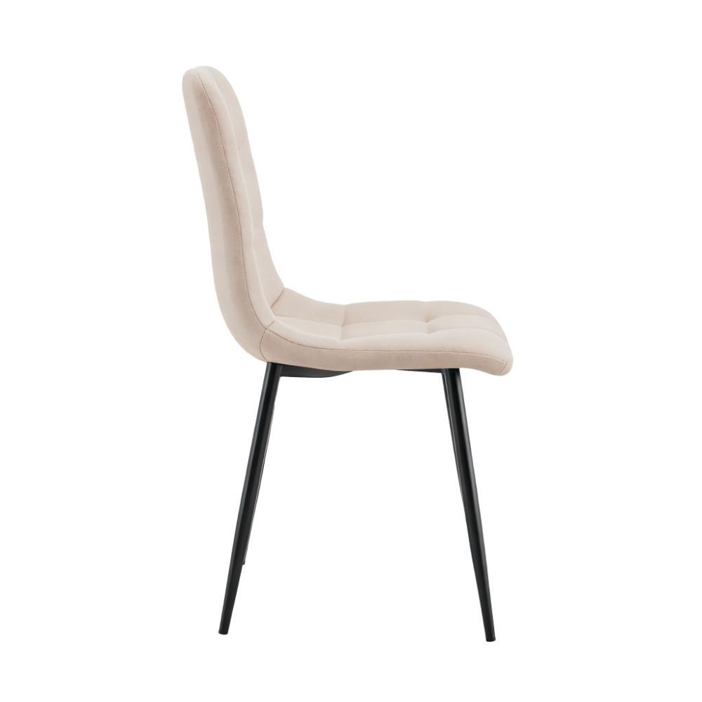 Silla de Comedor Flex, Color Beige, con Espaldar y Diseño Moderno X2