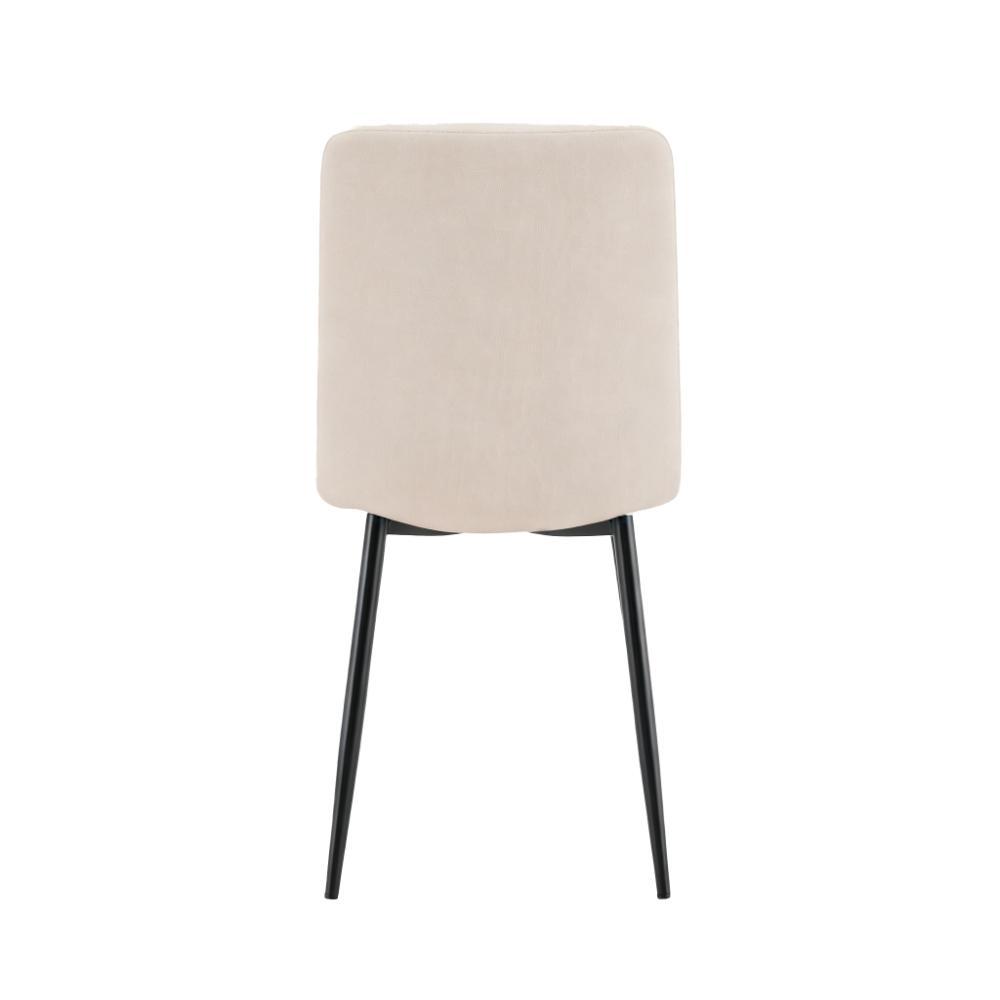 Silla de Comedor Flex, Color Beige, con Espaldar y Diseño Moderno X2