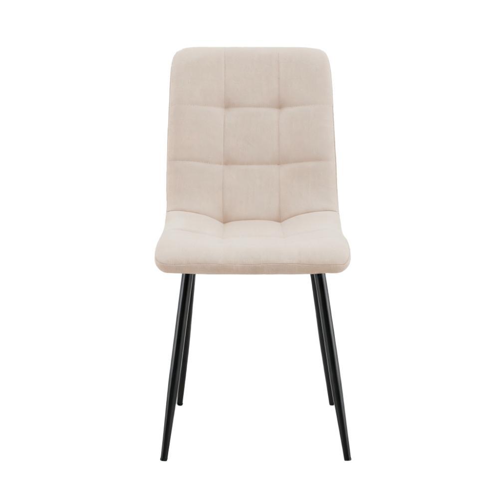 Silla de Comedor Flex, Color Beige, con Espaldar y Diseño Moderno X2