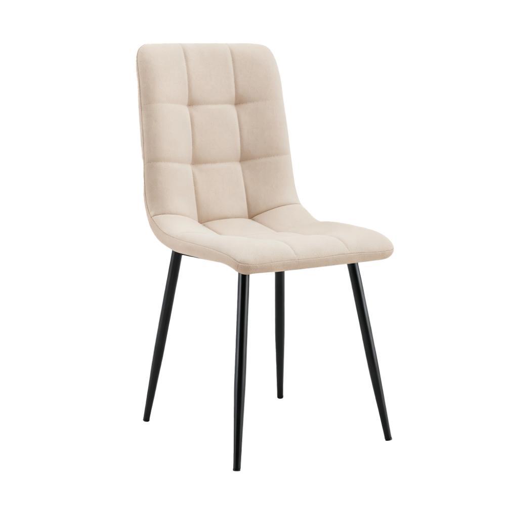 Silla de Comedor Flex, Color Beige, con Espaldar y Diseño Moderno X2