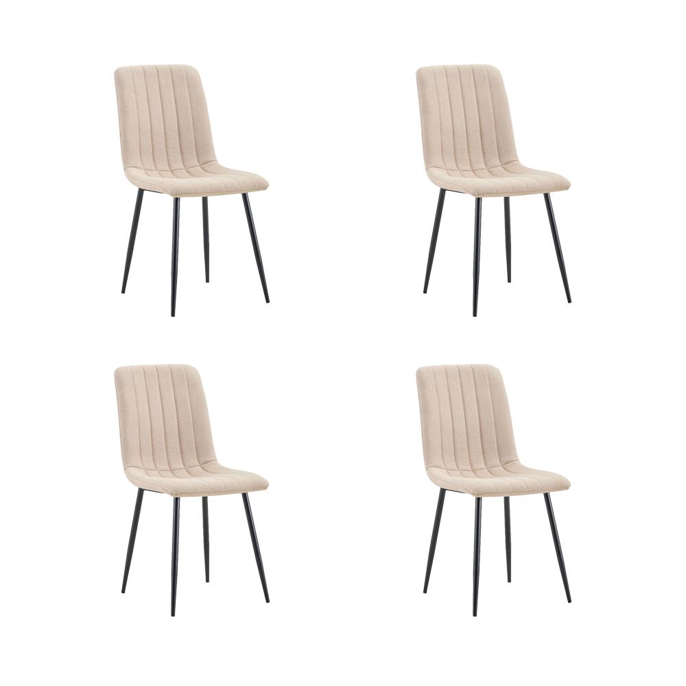 Combo para Sala Rub, Incluye Mesa Redonda de Vidrio y 4 Sillas