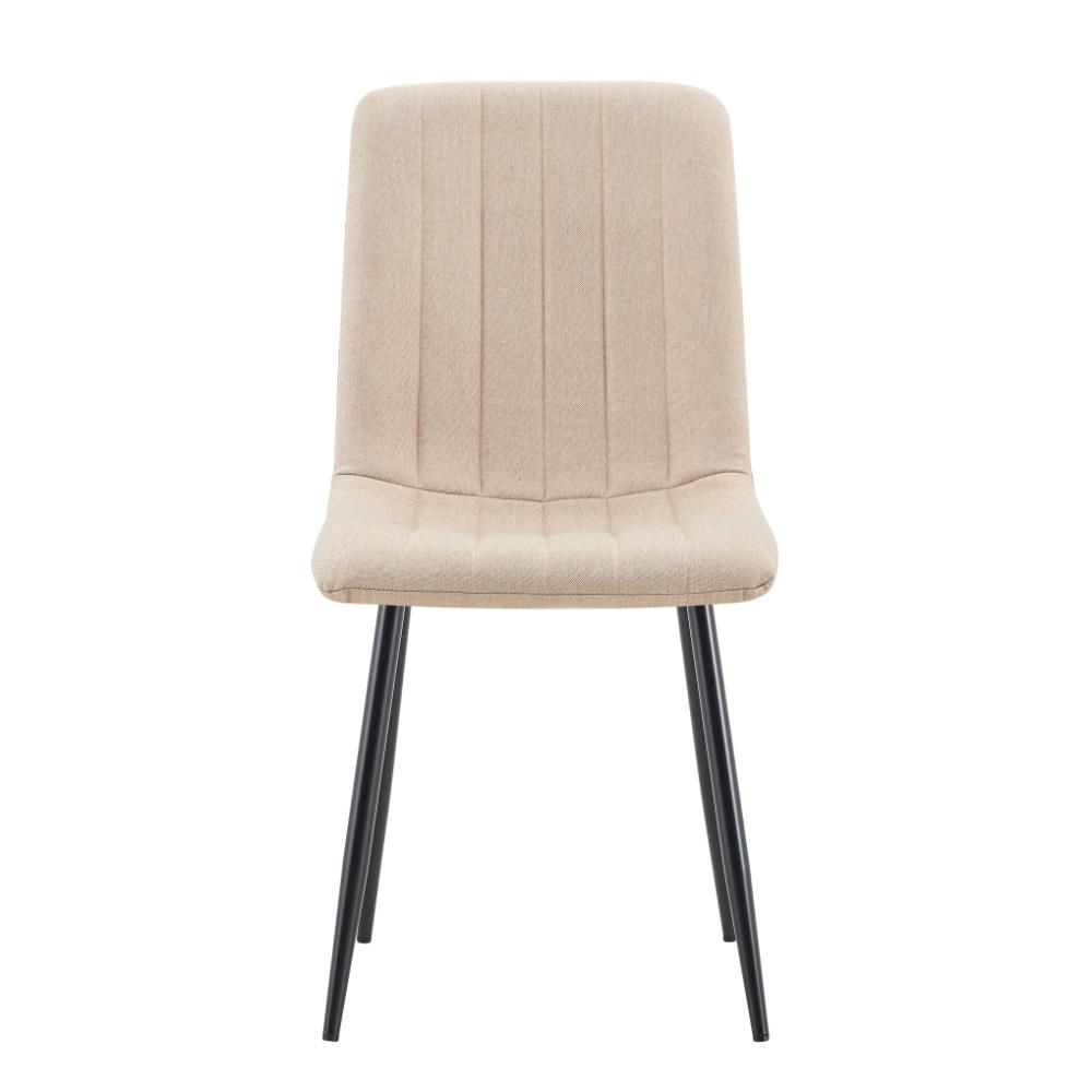 Silla de Comedor Lusitano, Beige, con Espaldar y Diseño Moderno X4