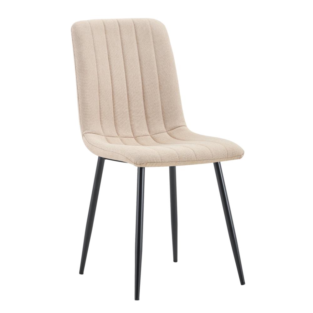 Silla de Comedor Lusitano, Beige, con Espaldar y Diseño Moderno X4