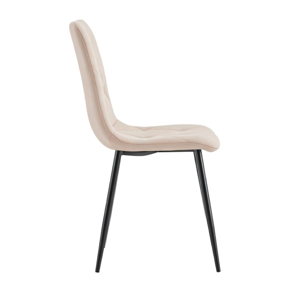 Silla de Comedor Napoles, Beige, con Espaldar y Diseño Moderno