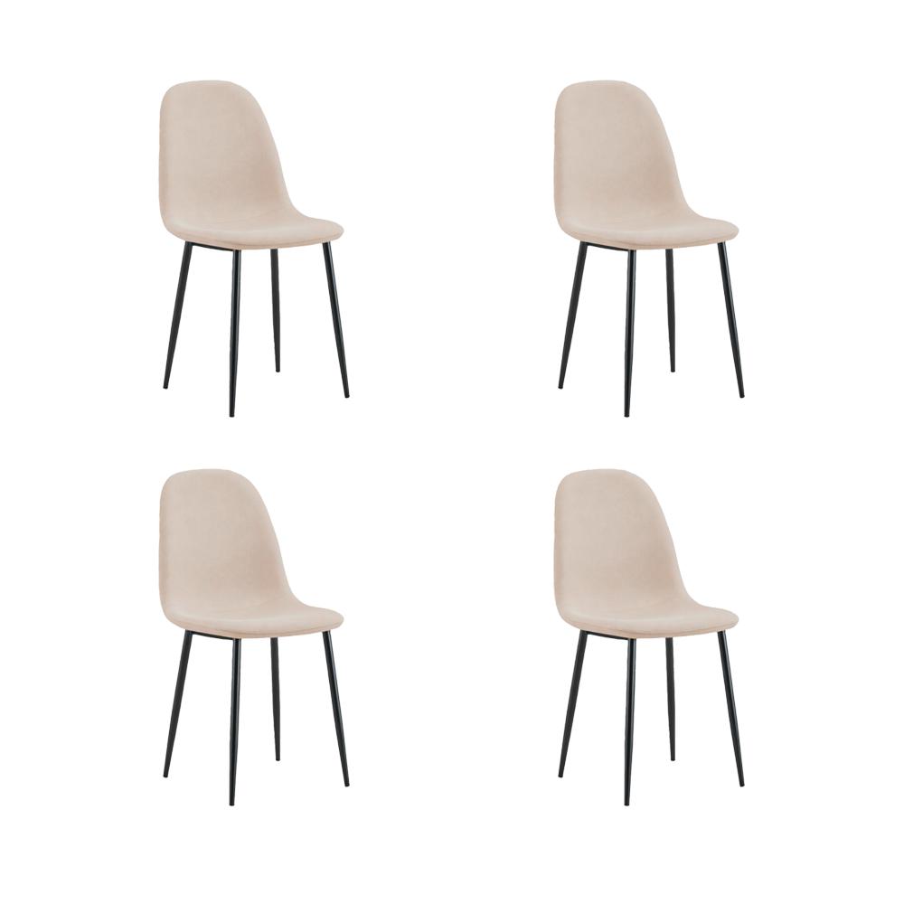 Combo para Sala Leo, Incluye Mesa Redonda de Vidrio y 4 Sillas