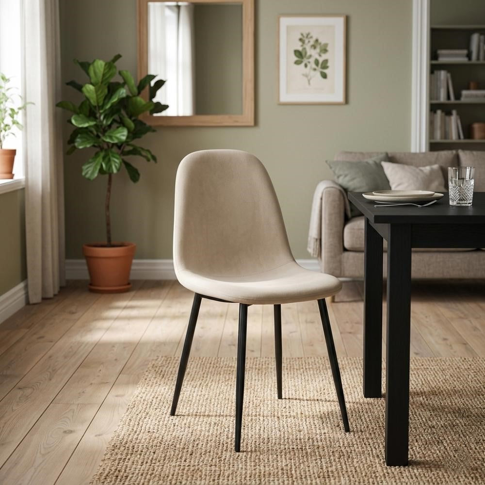 Combo para Sala Leo, Incluye Mesa Redonda de Vidrio y 4 Sillas