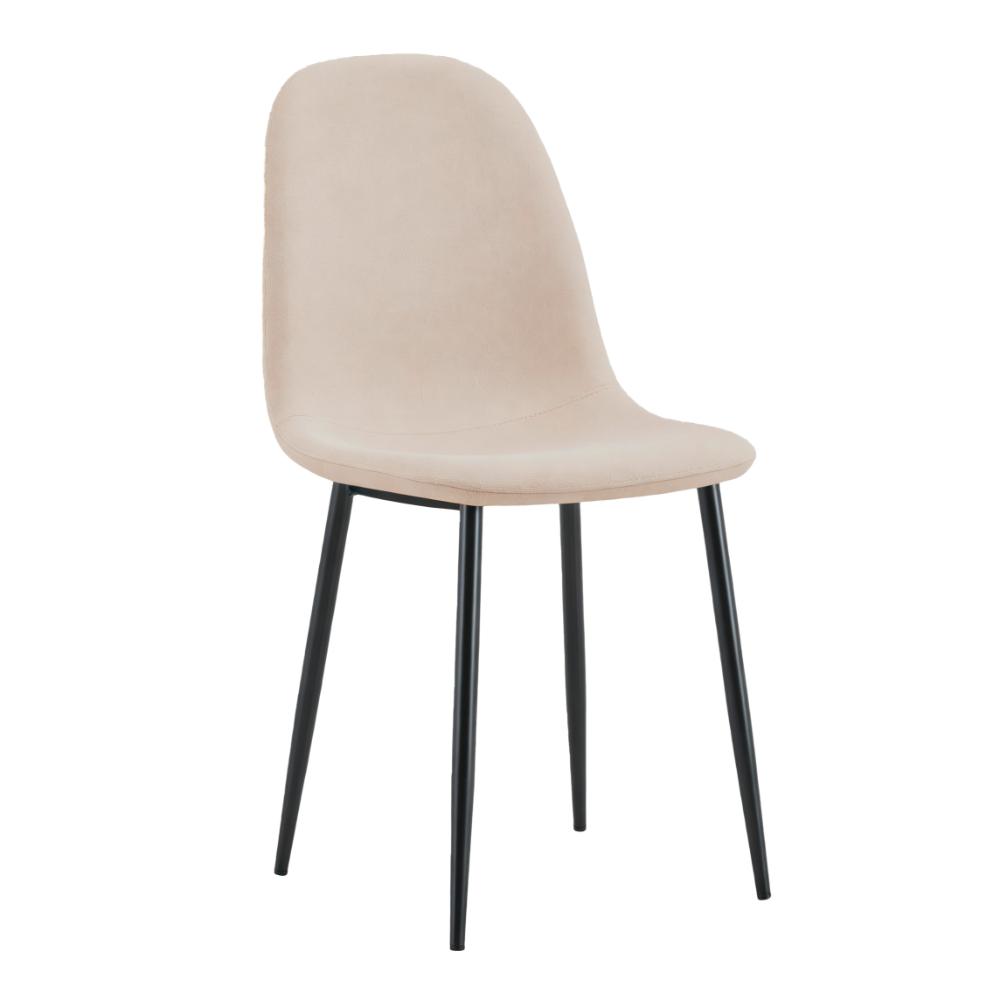 Silla de Comedor Margarita, Beige, con Espaldar y Diseño Moderno