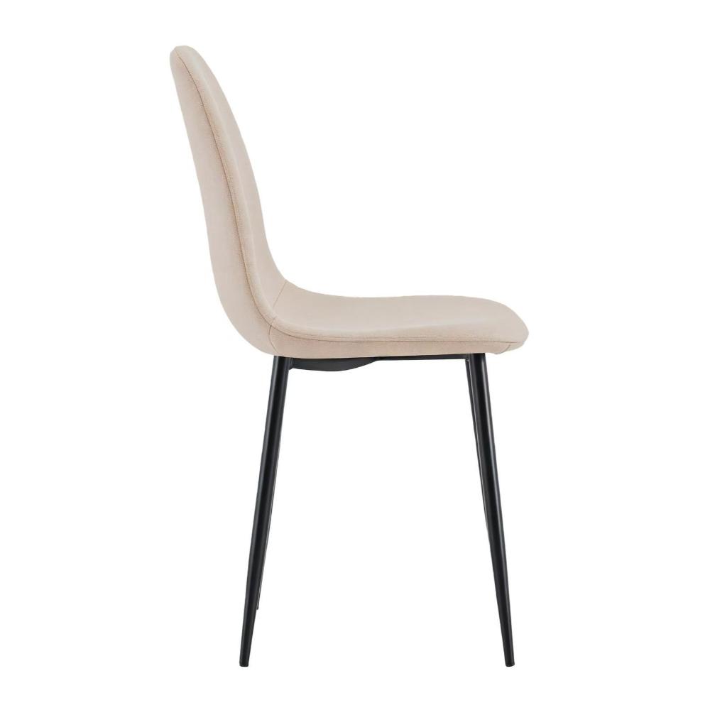 Silla de Comedor Margarita, Beige, con Espaldar y Diseño Moderno