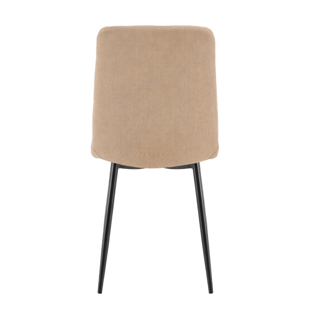 Silla de Comedor Loretto, Café, con Espaldar y Diseño Moderno X2
