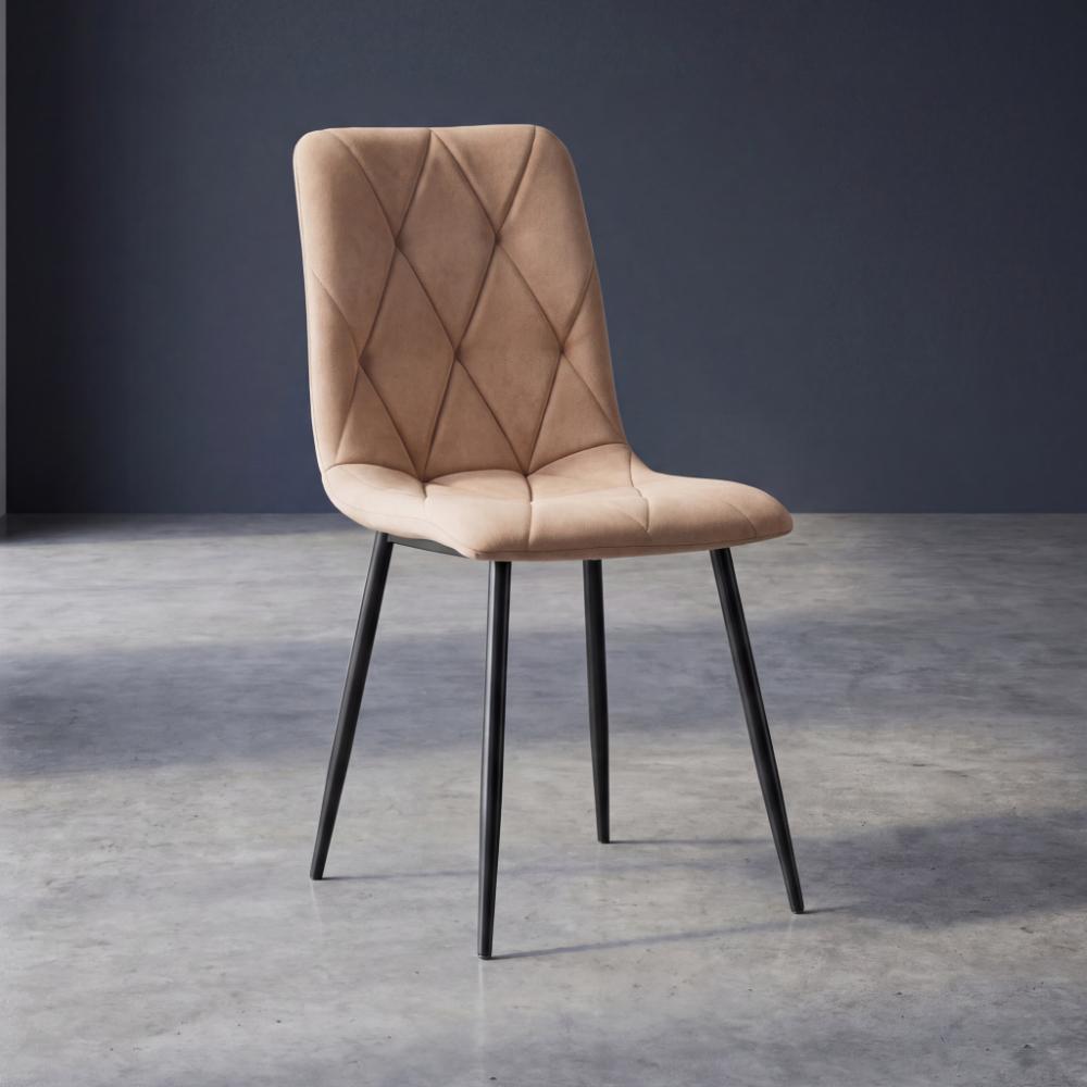 Silla de Comedor Napoles, Café, con Espaldar y Diseño Moderno