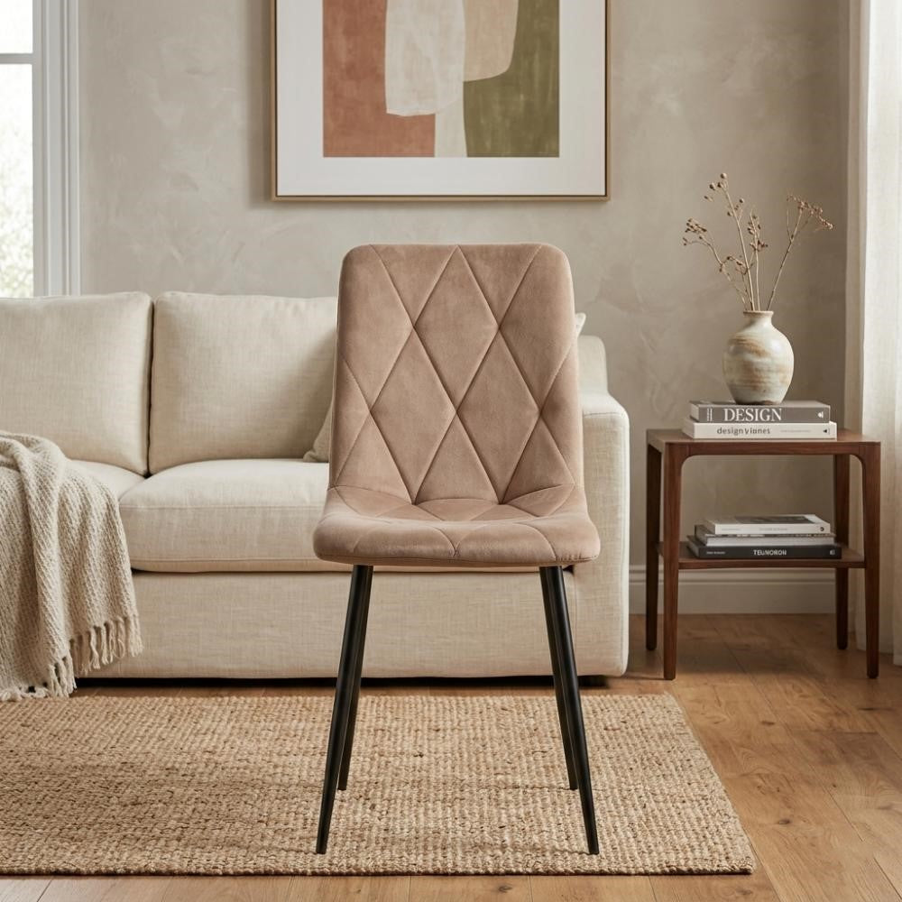 Silla de Comedor Napoles, Café, con Espaldar y Diseño Moderno