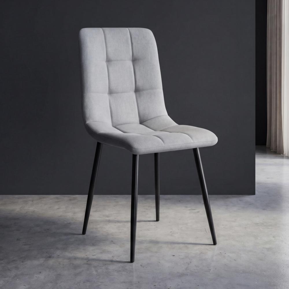 Silla de Comedor Flex, Color Gris, con Espaldar y Diseño Moderno