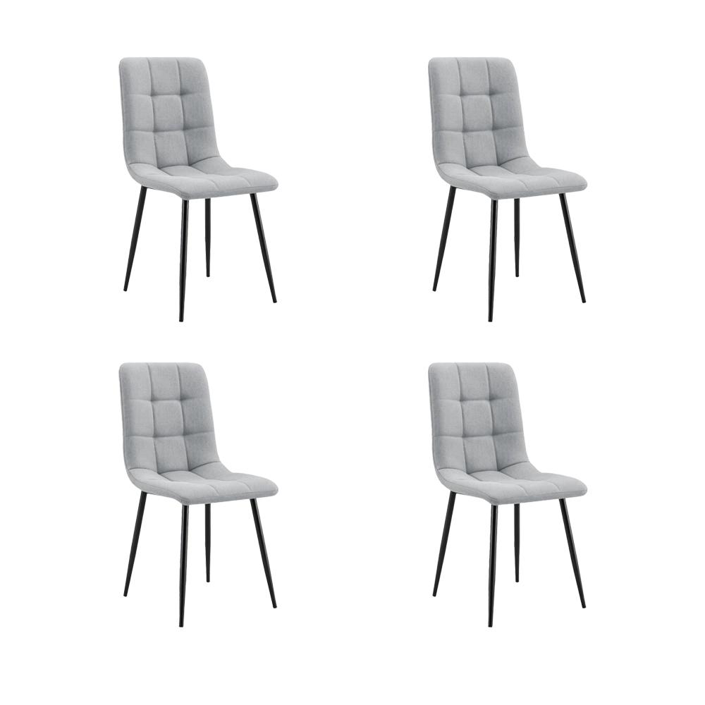 Combo Arven, Incluye una Mesa y 4 Sillas Color Gris