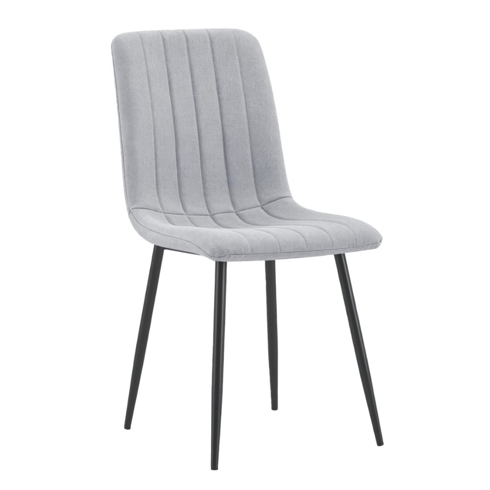 Silla de Comedor Lusitano, Gris, con Espaldar y Diseño Moderno