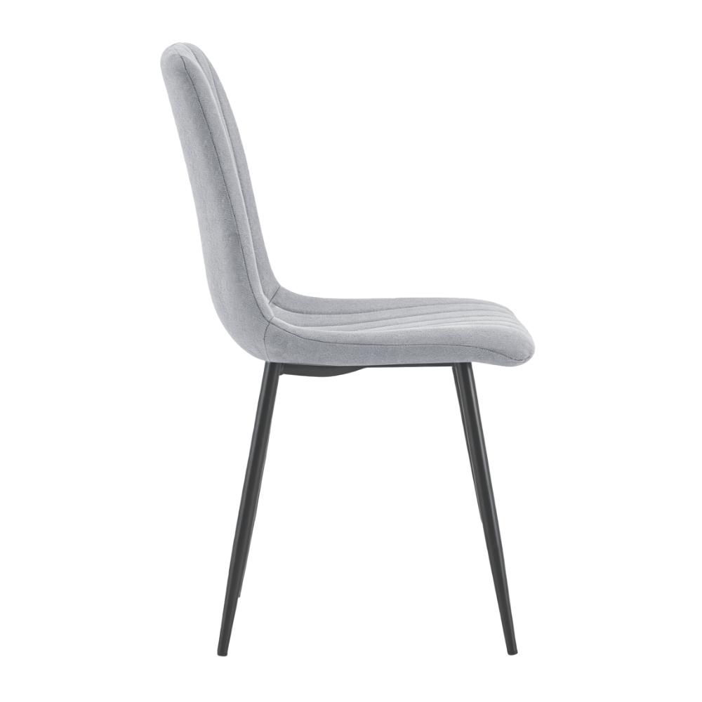 Silla de Comedor Lusitano, Gris, con Espaldar y Diseño Moderno