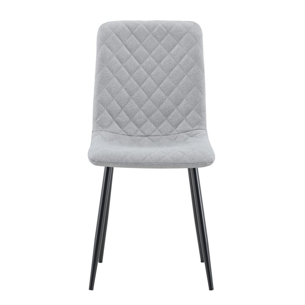 Silla de Comedor Sorrento, Gris Claro, con Espaldar y Diseño Moderno X2