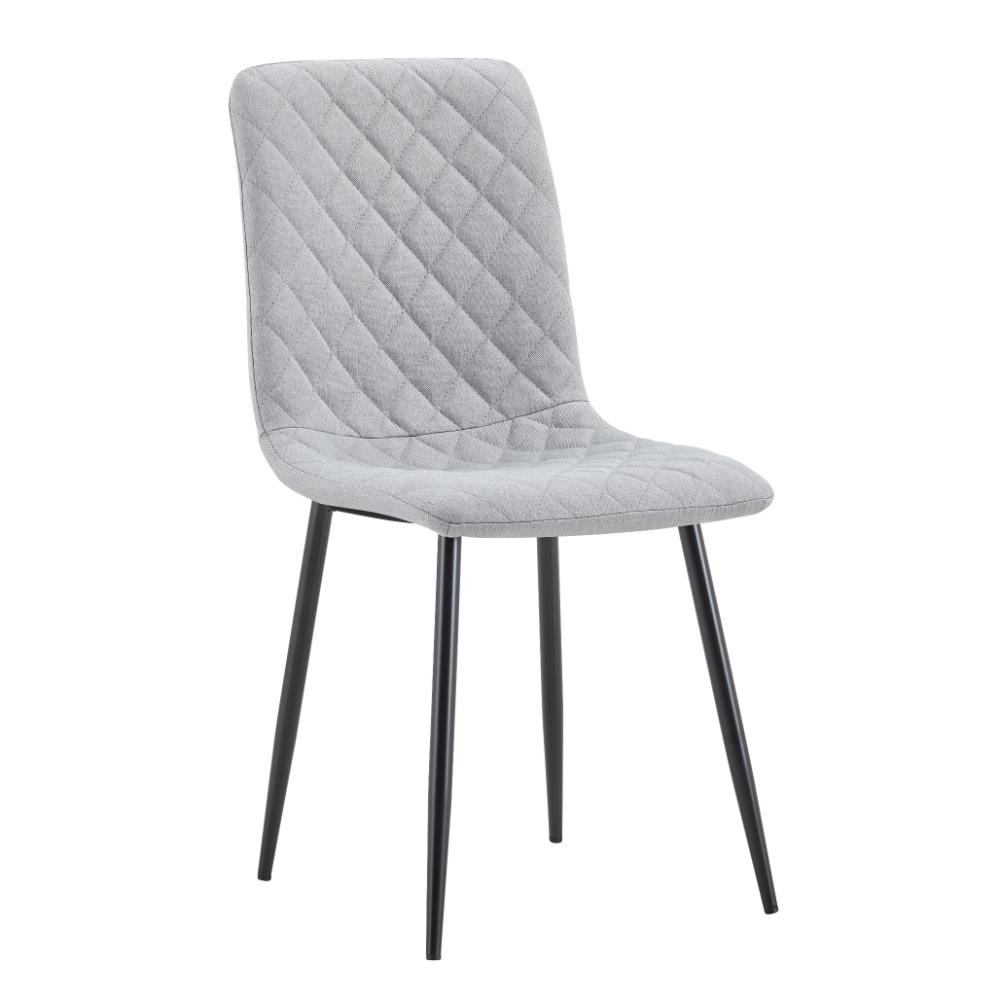Silla de Comedor Sorrento, Gris Claro, con Espaldar y Diseño Moderno X2