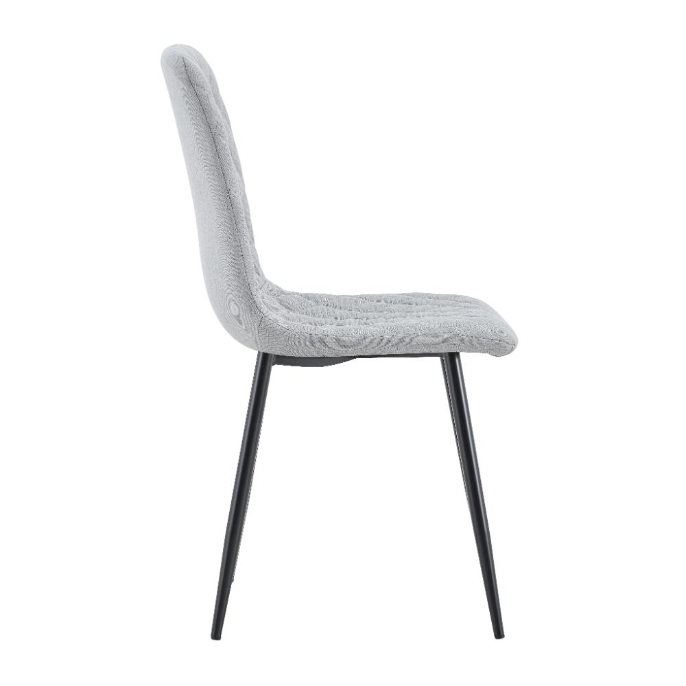 Silla de Comedor Sorrento, Gris Claro, con Espaldar y Diseño Moderno X2