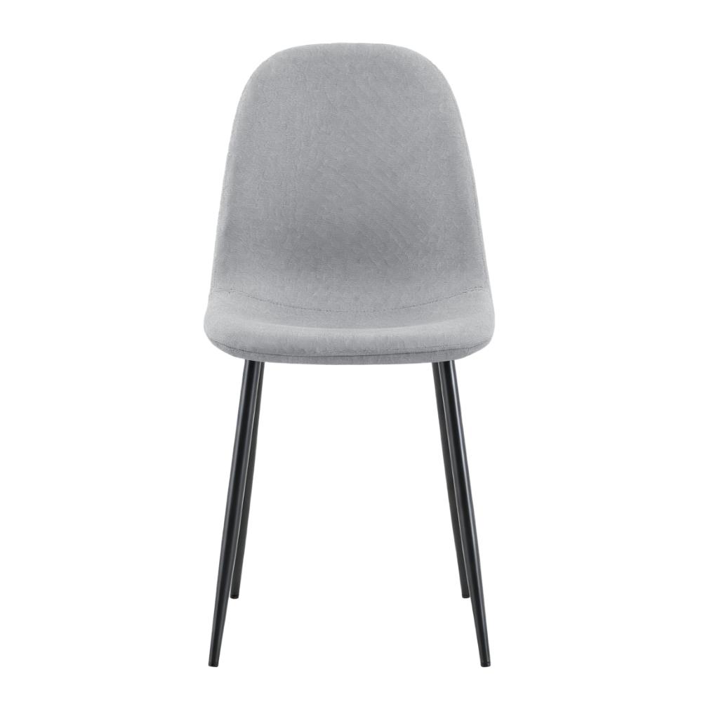 Silla de Comedor Margarita, Gris, con Espaldar y Diseño Moderno X4