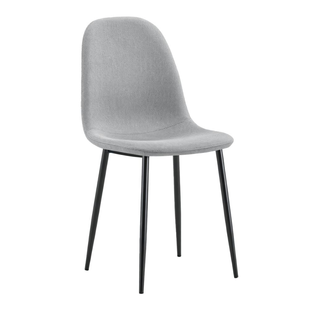 Silla de Comedor Margarita, Gris, con Espaldar y Diseño Moderno X4