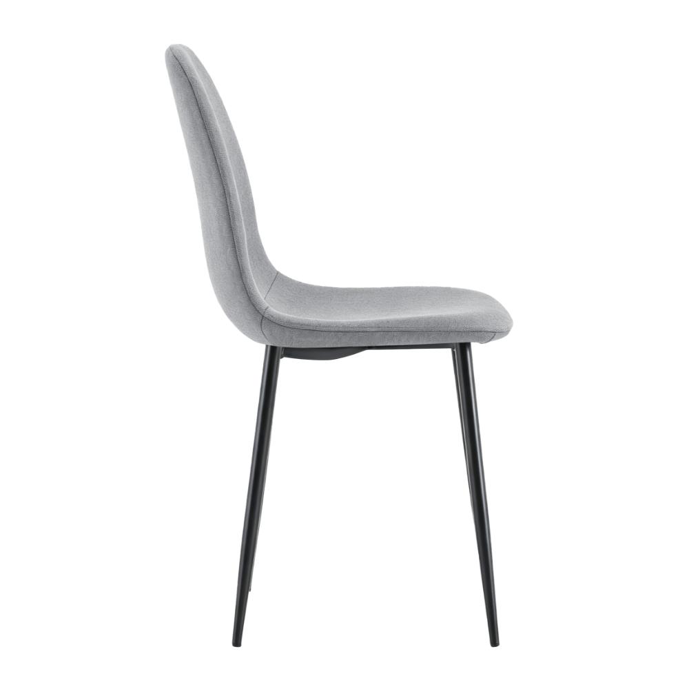 Silla de Comedor Margarita, Gris, con Espaldar y Diseño Moderno X4
