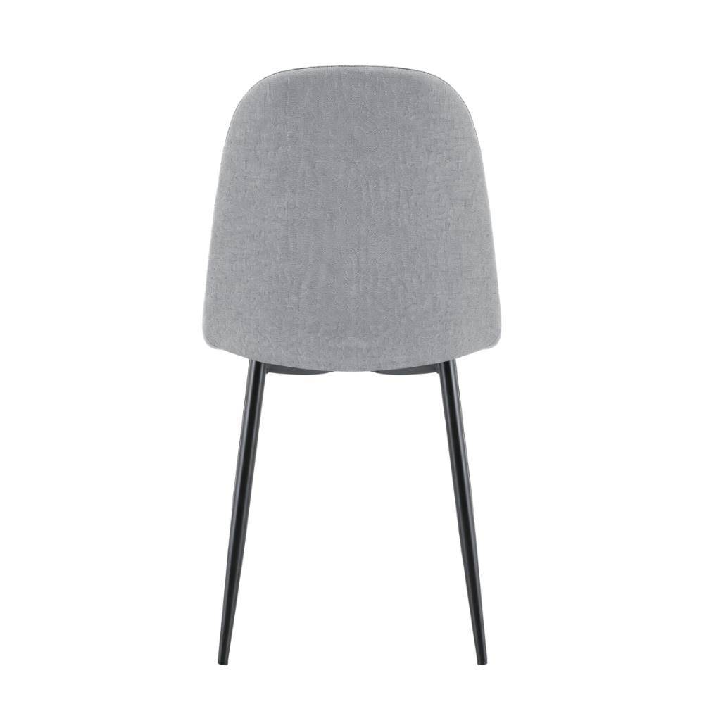 Silla de Comedor Margarita, Gris, con Espaldar y Diseño Moderno X4