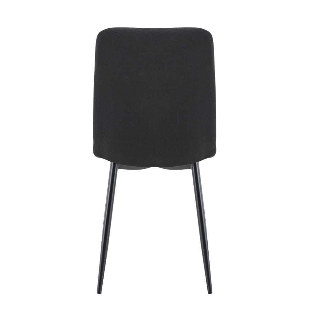 Silla de Comedor Napoles, Negro, con Espaldar y Diseño Moderno