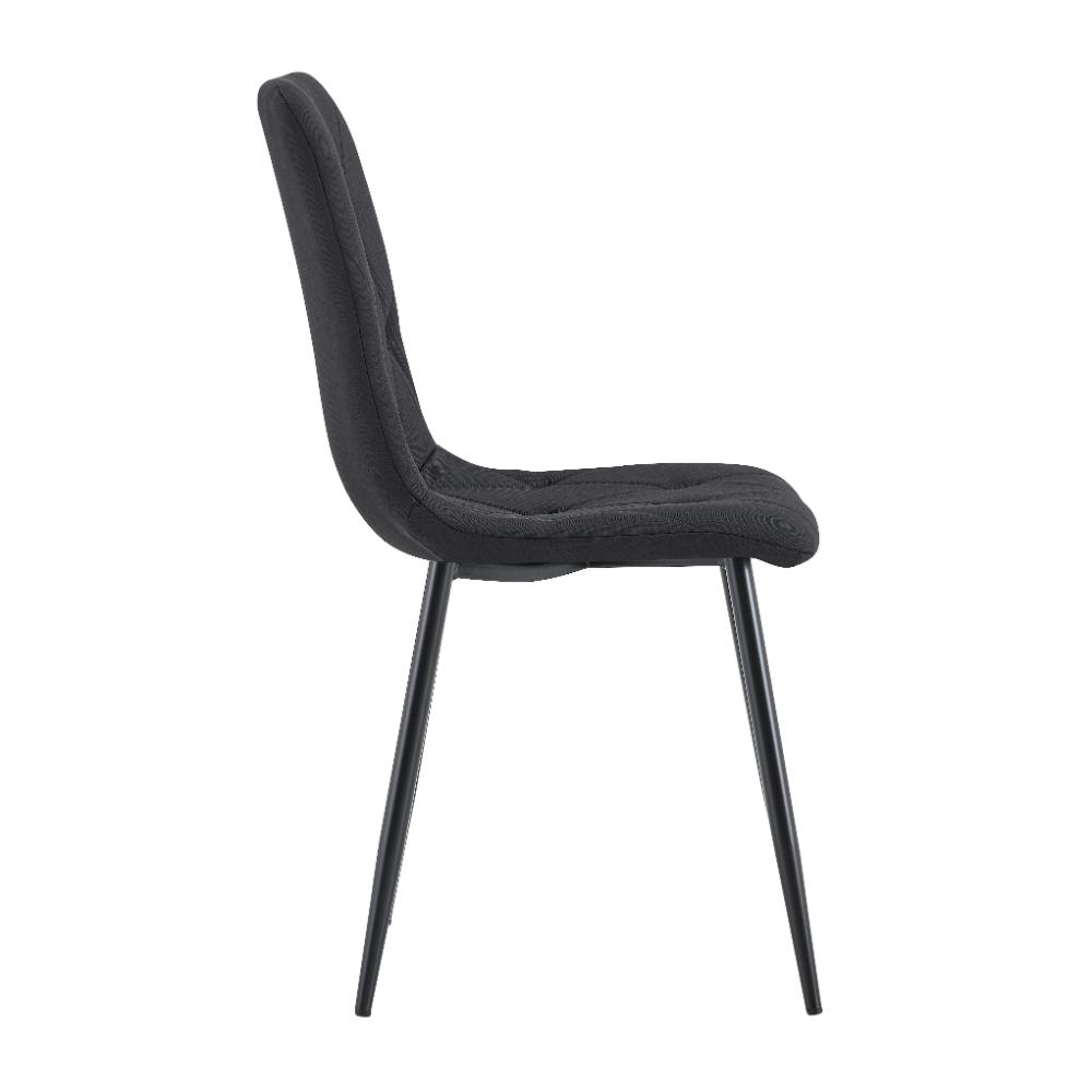 Silla de Comedor Napoles, Negro, con Espaldar y Diseño Moderno