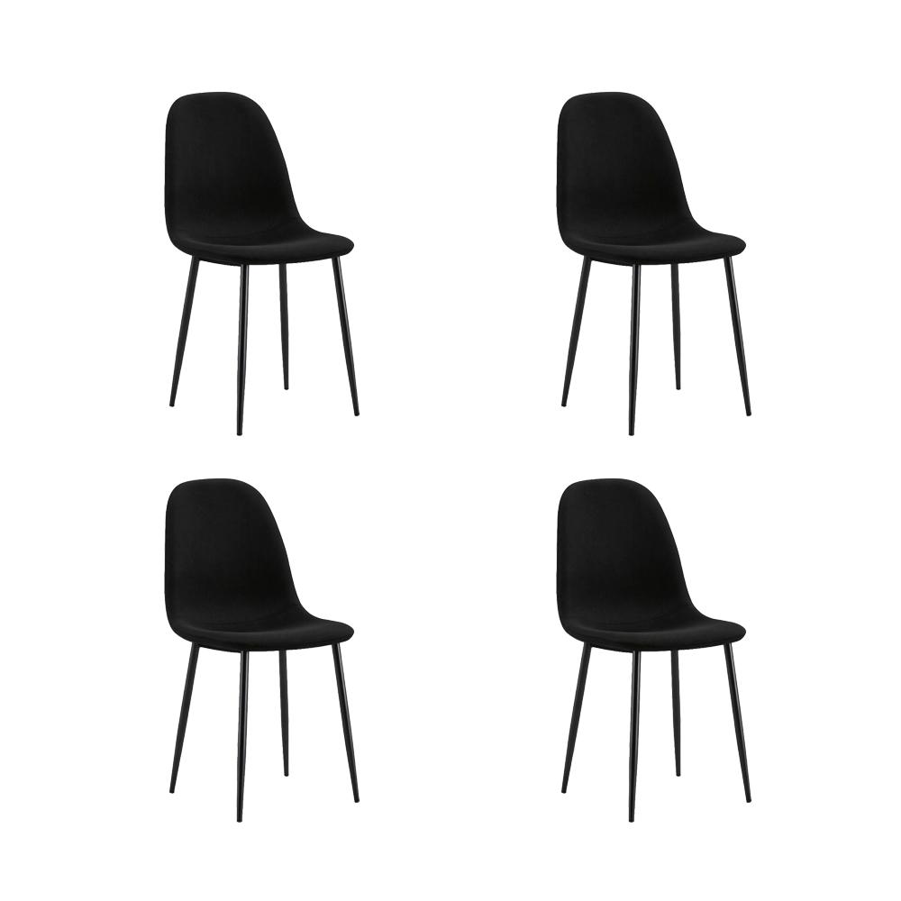Combo Relax, Incluye una Mesa y 4 Sillas Color Negro