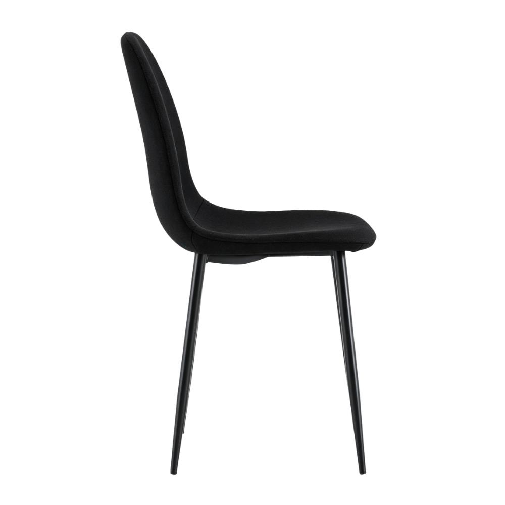 Silla de Comedor Margarita, Negro, con Espaldar y Diseño Moderno X2