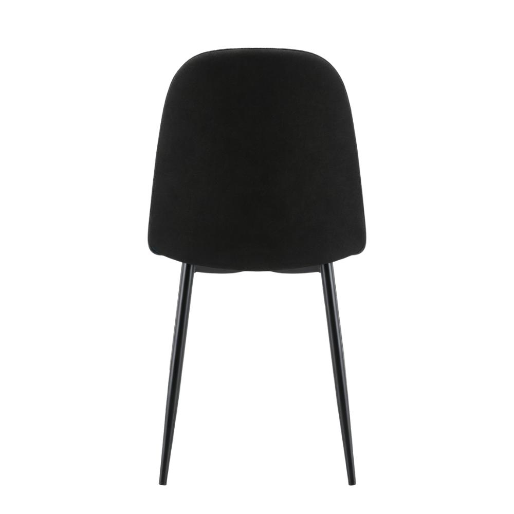 Silla de Comedor Margarita, Negro, con Espaldar y Diseño Moderno X2