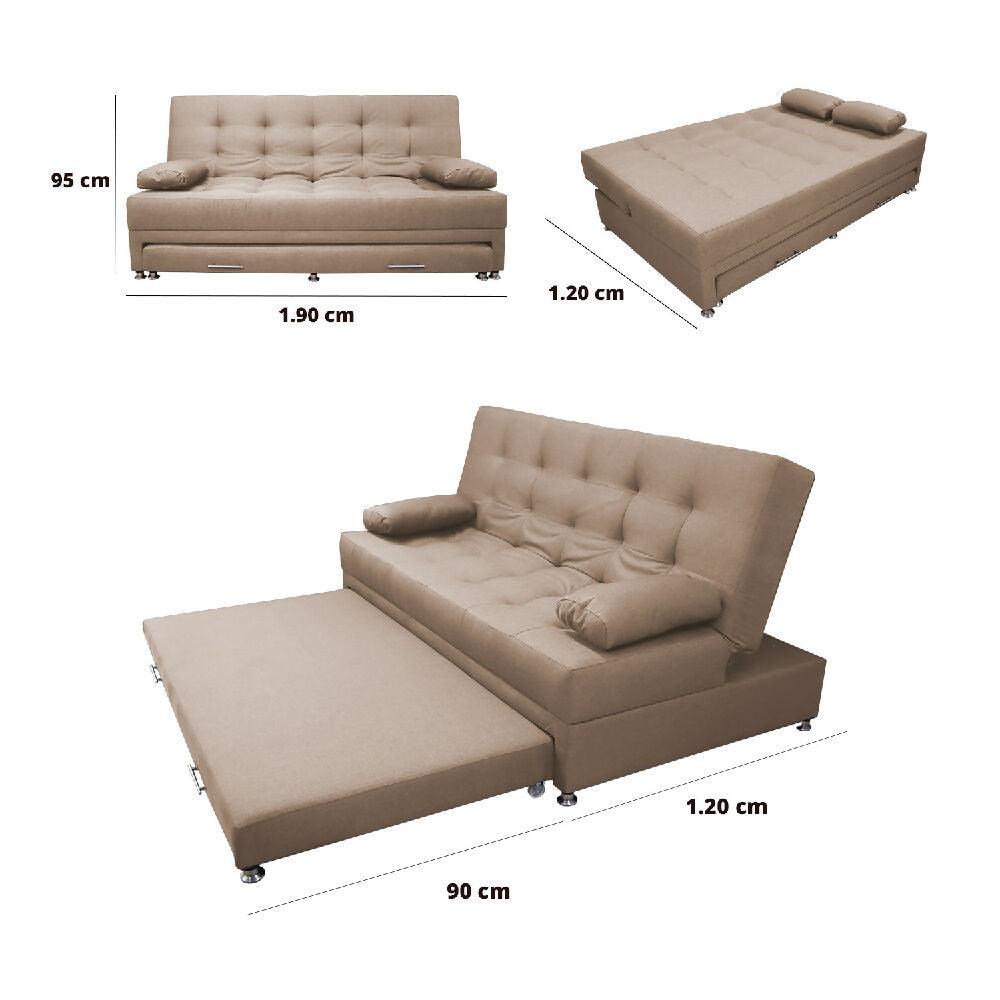 Sofacama Portmann nido tarima Camel