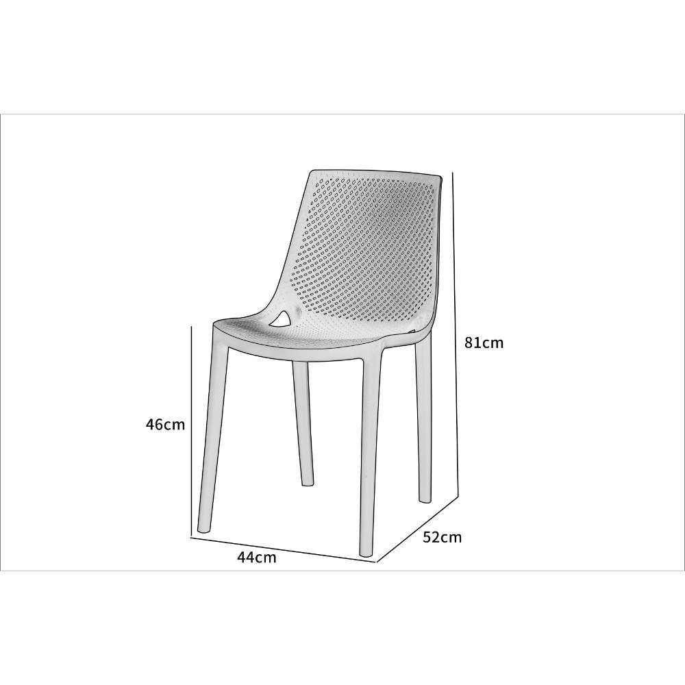 Combo Comedor Exterior Kos, Negro, con cuatro Sillas Ideal Para Espacios Reducidos