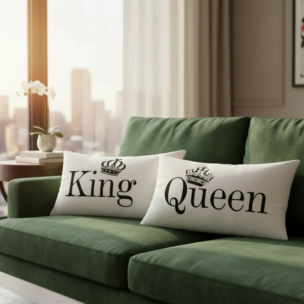 Set X 2 Funda Almohada Estampada Queen & King M Fibra