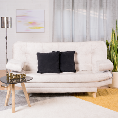 Sofa Cama Valencia Marmol Marfil 3 Puestos