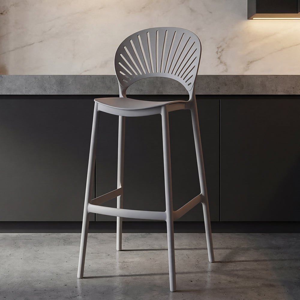 Silla para Bar Paraiso, Color Gris Oscuro, Diseño moderno