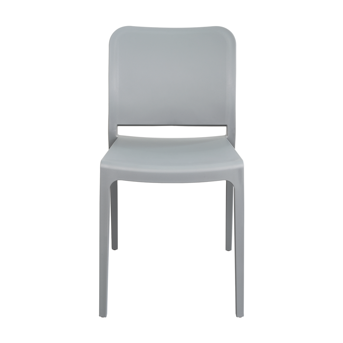 Silla Triveca, Gris Oscuro, con Espaldar Cerrado y Diseño Minimalista